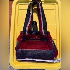 Johnson Woolen Mills Red and Black Wool purse. Smokefree pet free home. Like new